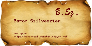 Baron Szilveszter névjegykártya