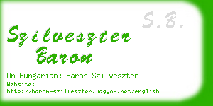 szilveszter baron business card